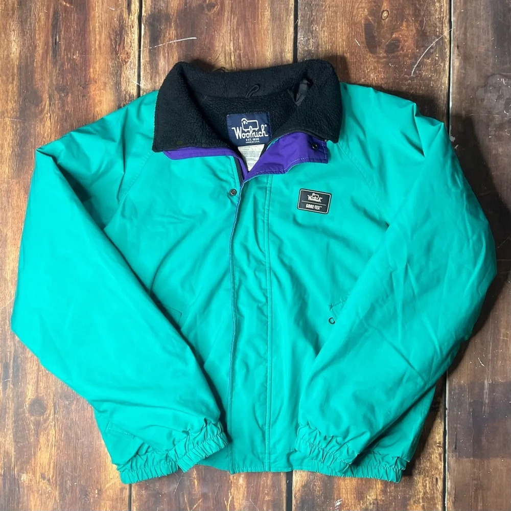 Vintage Woolrich Gore-Tex Coat. Large. Teal. - Picture 1 of 8